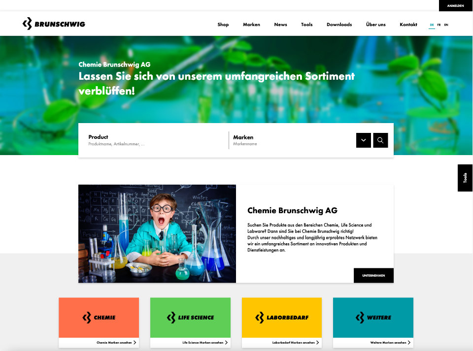 Onlineshop 2020 Chemie Brunschwig